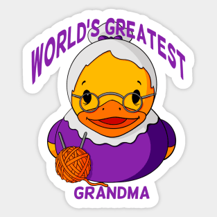 World’s Greatest Grandma Rubber Duck Sticker